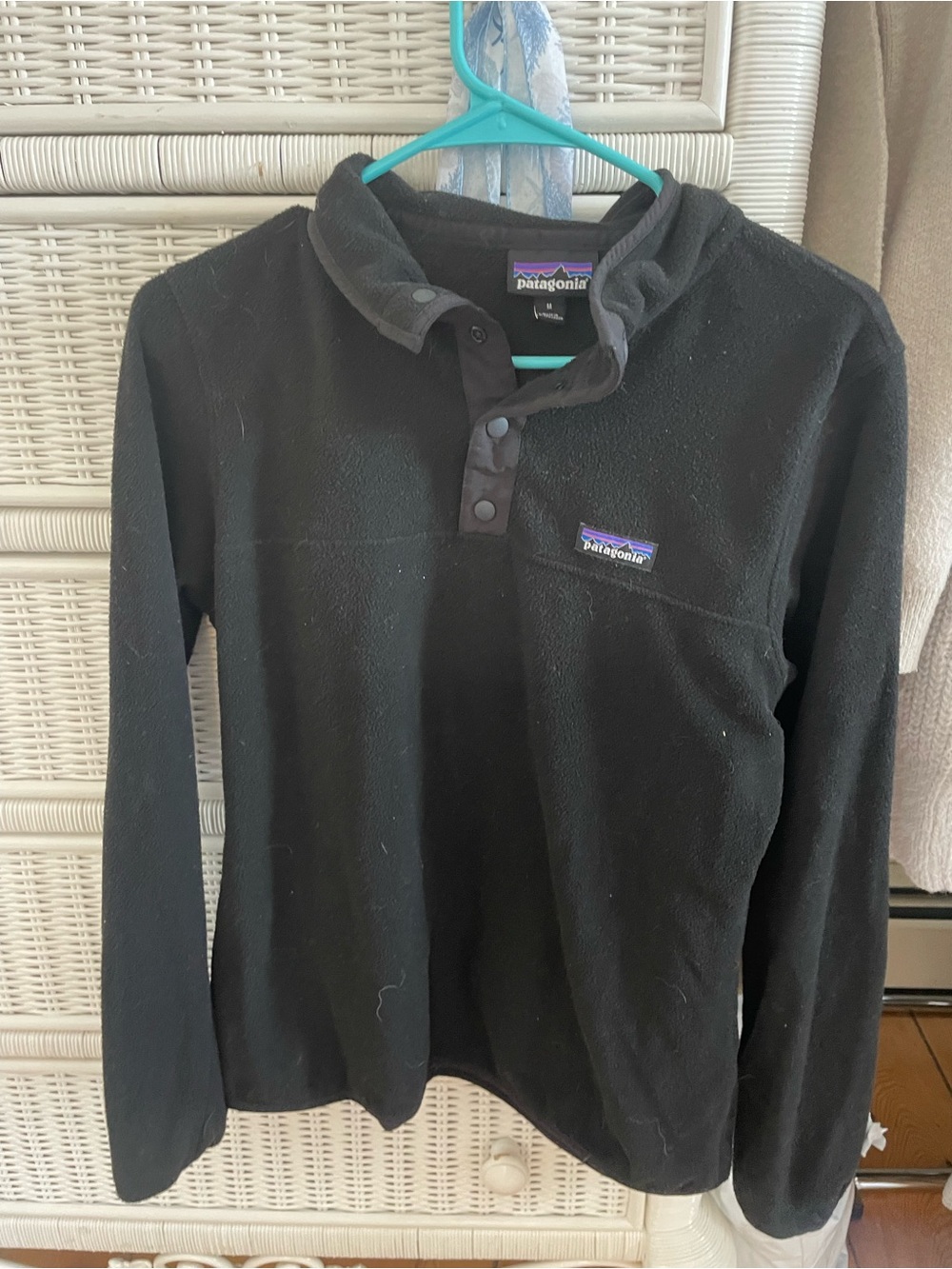 Patagonia Black Snap-Button Fleece Pullover
